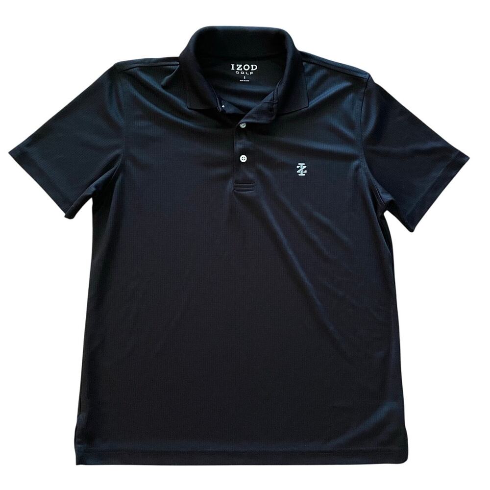 Mens IZOD Golf Polo Black Lightweight size S